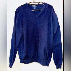 BROOKS BROTHERS Merino Wool Blue Sweater EUC